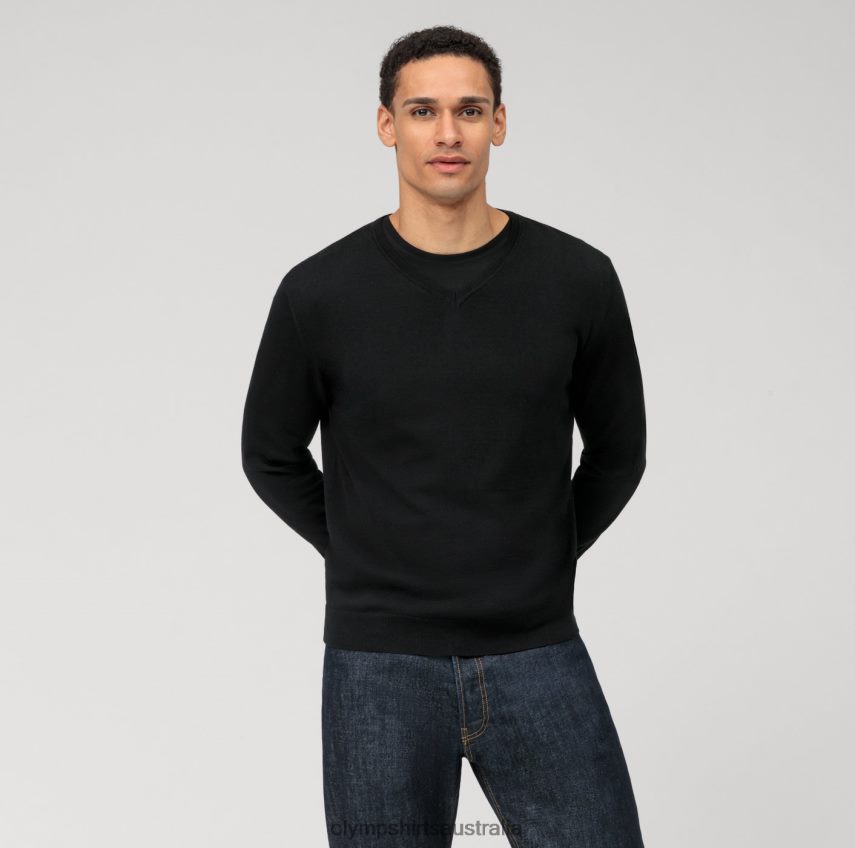 Clothing AU OLYMP Casual Knitwear Pullover, Black T8882J1807