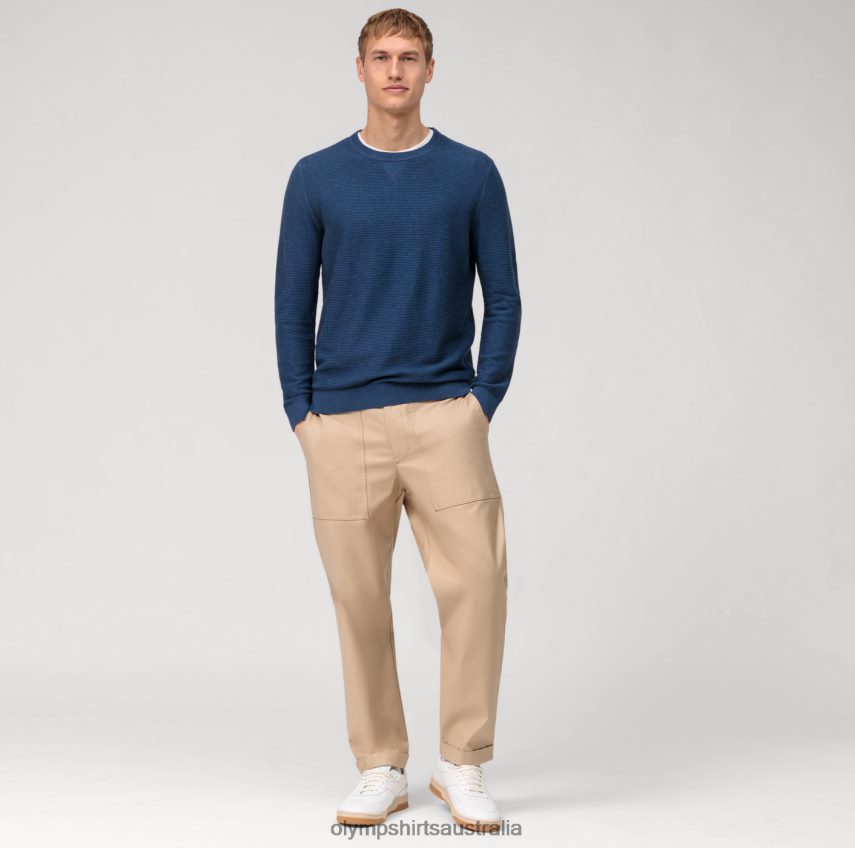 Clothing AU OLYMP Casual Knitwear Pullover, Blue T8882J1810