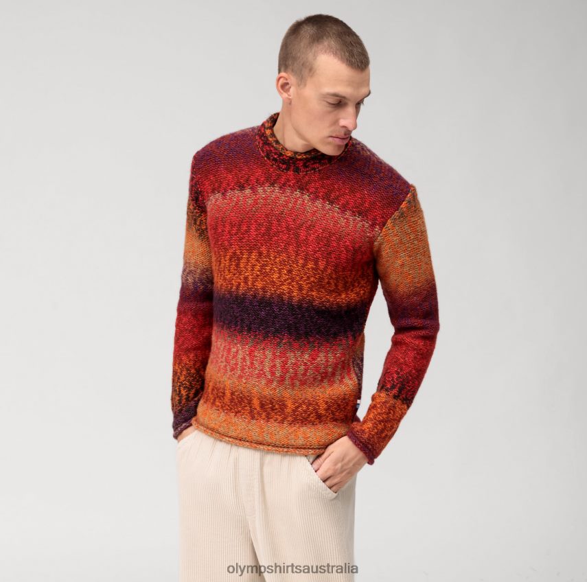 Clothing AU OLYMP Casual Knitwear Pullover, Bordeaux T8882J1753