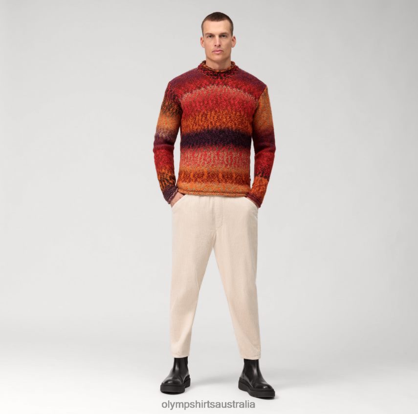 Clothing AU OLYMP Casual Knitwear Pullover, Bordeaux T8882J1753