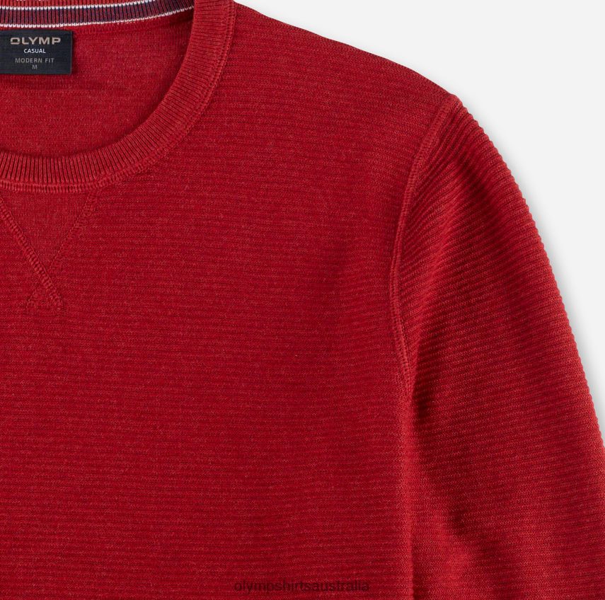 Clothing AU OLYMP Casual Knitwear Pullover, Cherry Red T8882J1846