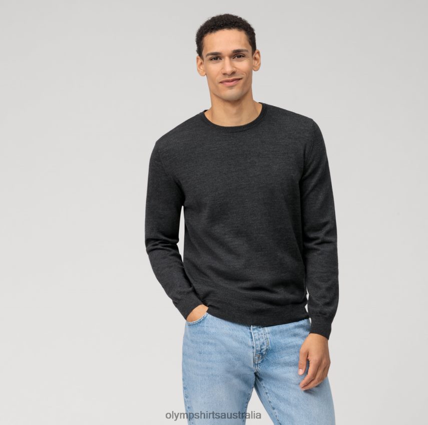 Clothing AU OLYMP Casual Knitwear Pullover, Graphite T8882J1827
