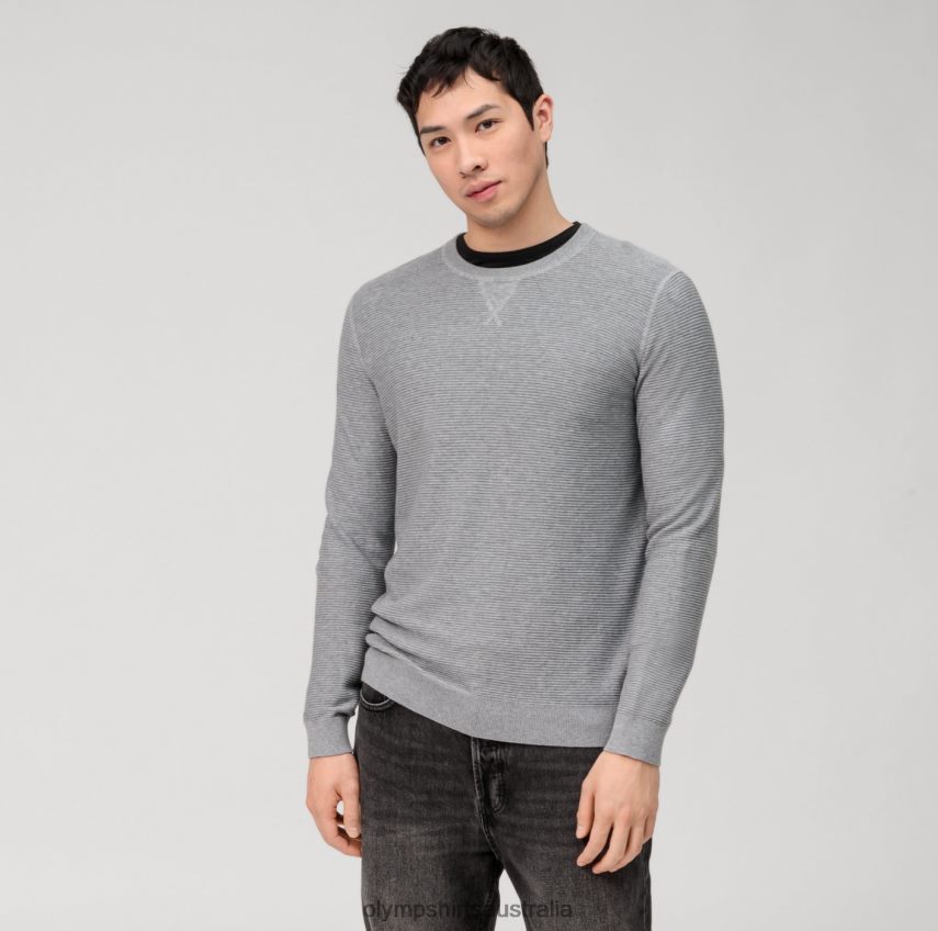 Clothing AU OLYMP Casual Knitwear Pullover, Grey T8882J1811