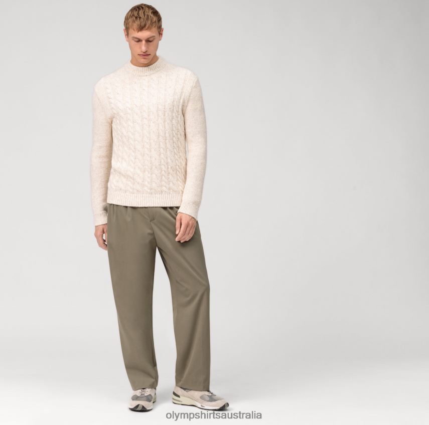 Clothing AU OLYMP Casual Knitwear Pullover, Off White T8882J1770