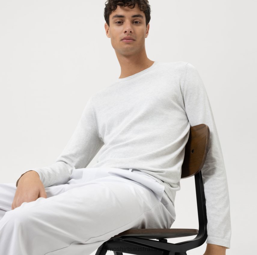 Clothing AU OLYMP Casual Knitwear Pullover, Off White T8882J1836