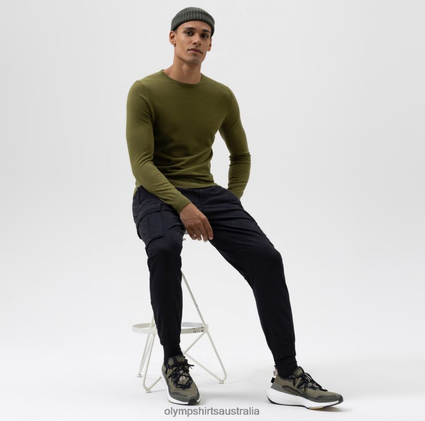 Clothing AU OLYMP Casual Knitwear Pullover, Olive T8882J1876