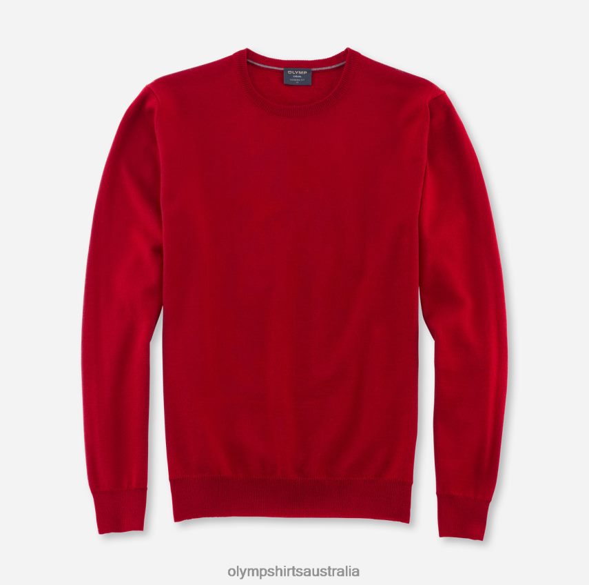 Clothing AU OLYMP Casual Knitwear Pullover, Red T8882J1856