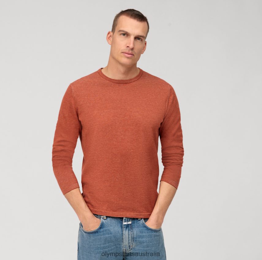 Clothing AU OLYMP Casual Knitwear Pullover, Reddish Brown T8882J1817