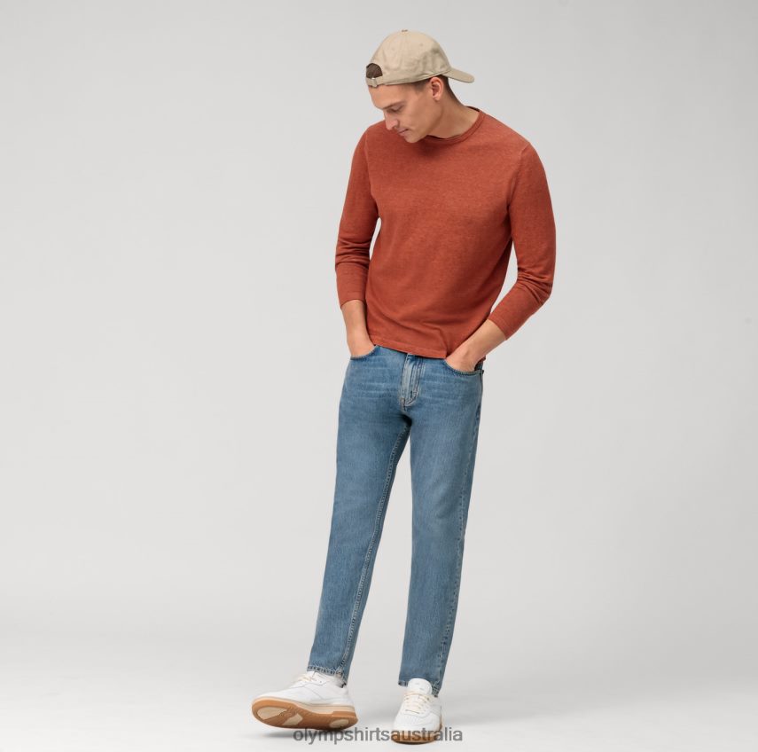 Clothing AU OLYMP Casual Knitwear Pullover, Reddish Brown T8882J1817