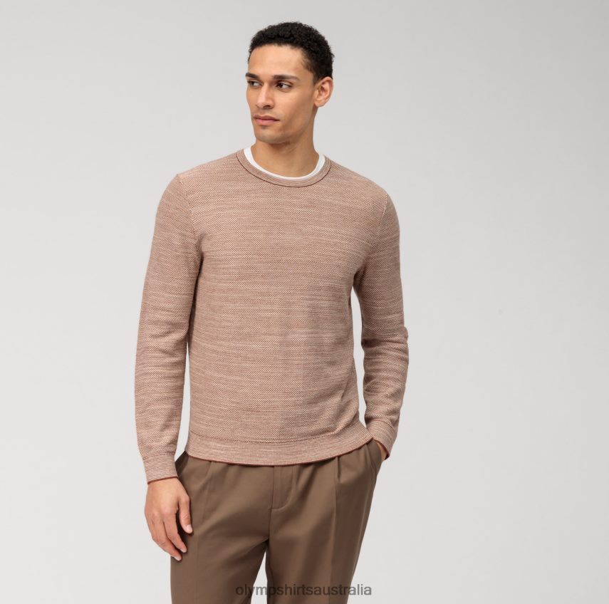 Clothing AU OLYMP Casual Knitwear Pullover, Reddish Brown T8882J1818