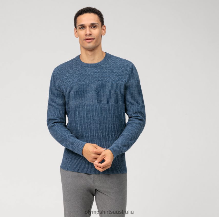 Clothing AU OLYMP Casual Knitwear Pullover, Smoke Blue T8882J1825