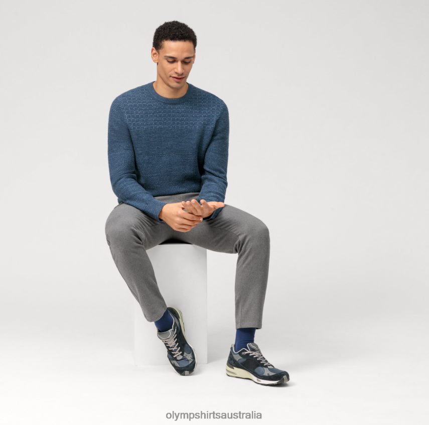 Clothing AU OLYMP Casual Knitwear Pullover, Smoke Blue T8882J1825