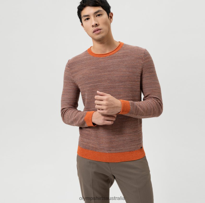 Clothing AU OLYMP Knitwear Modern Fit, Pullover Crew Neck, Mandarin T8882J1868