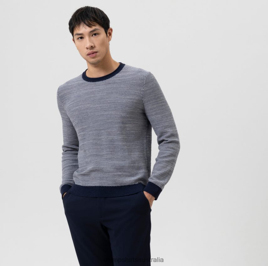 Clothing AU OLYMP Knitwear Modern Fit, Pullover Crew Neck, Marine T8882J1783