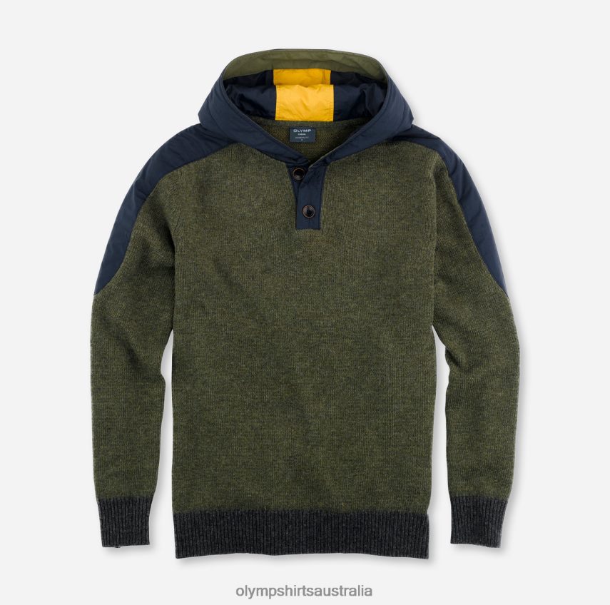 Clothing AU OLYMP Knitwear Modern Fit, Pullover, Olive T8882J1854