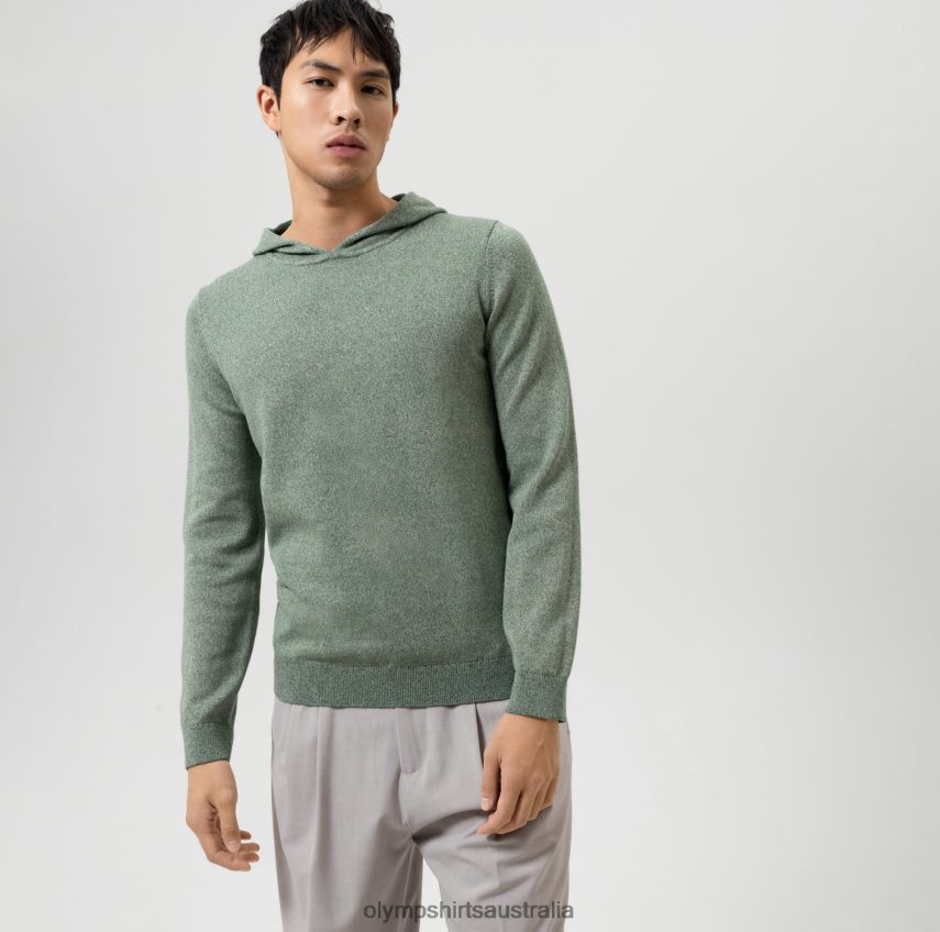 Clothing AU OLYMP Level Five Knitwear Body Fit, Pullover, Green T8882J1757