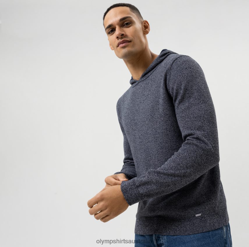 Clothing AU OLYMP Level Five Knitwear Body Fit, Pullover, Marine T8882J1764