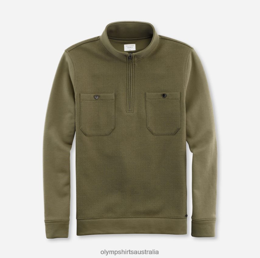 Clothing AU OLYMP Level Five Sweat Body Fit, Olive T8882J1923