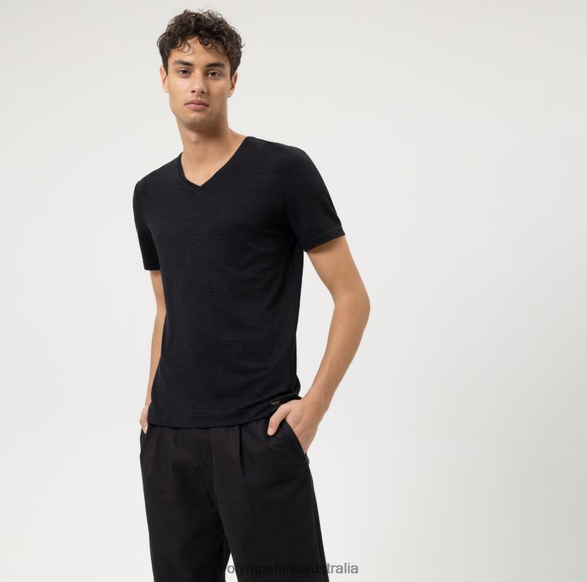Clothing AU OLYMPLevel Five Casual Body Fit, T-Shirt, Black T8882J2004