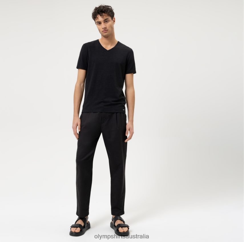 Clothing AU OLYMPLevel Five Casual Body Fit, T-Shirt, Black T8882J2004