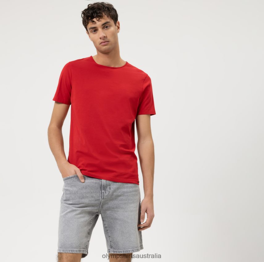 Clothing AU OLYMPLevel Five Casual Body Fit, T-Shirt, Brick Red T8882J2058