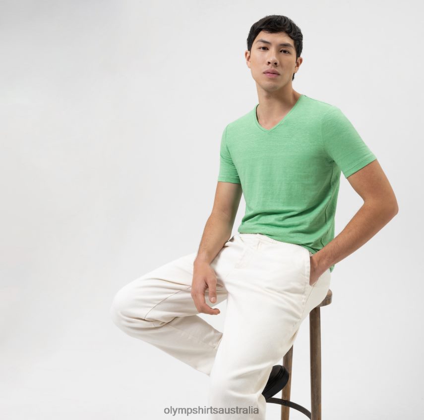 Clothing AU OLYMPLevel Five Casual Body Fit, T-Shirt, Light Green T8882J2000