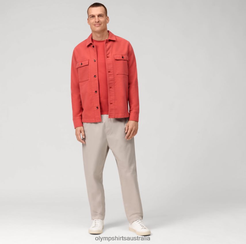 Clothing AU OLYMPLevel Five Casual Body Fit, T-Shirt, Red T8882J2040