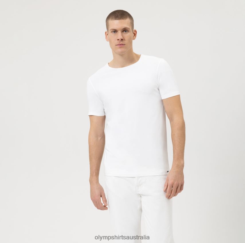 Clothing AU OLYMPLevel Five Casual Body Fit, T-Shirt, White T8882J2042