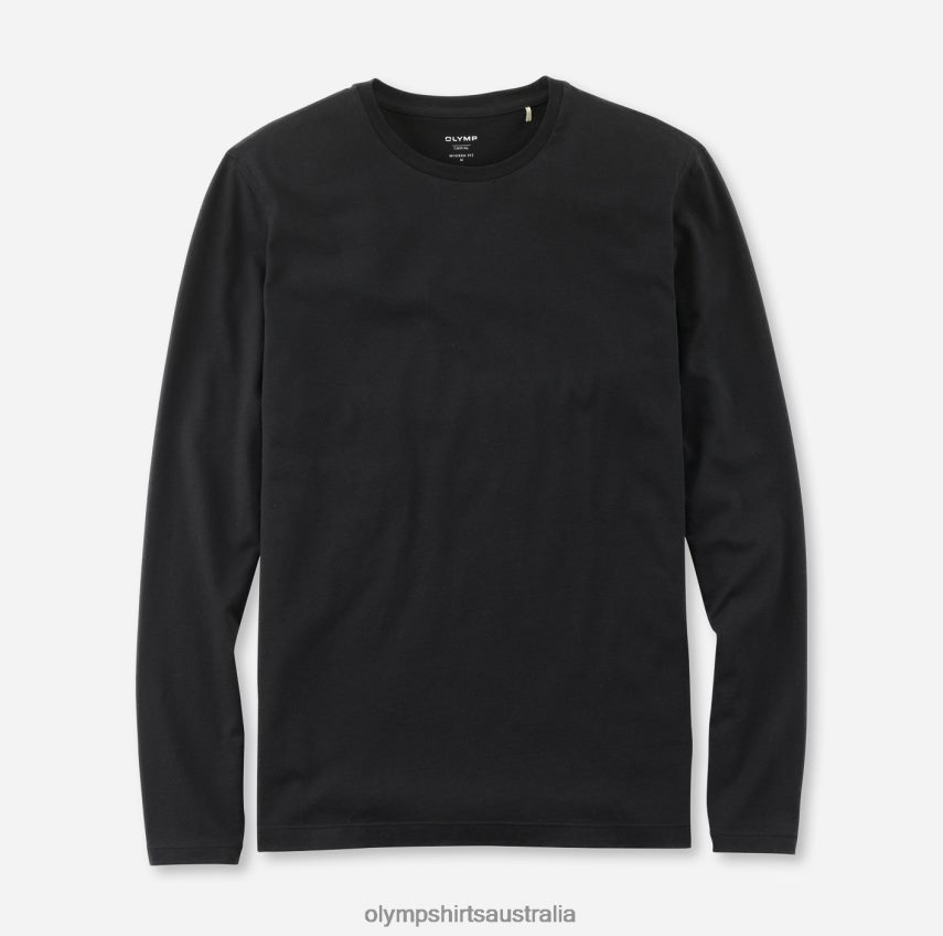 Clothing AU OLYMP Casual Modern Fit, T-Shirt, Black T8882J2066