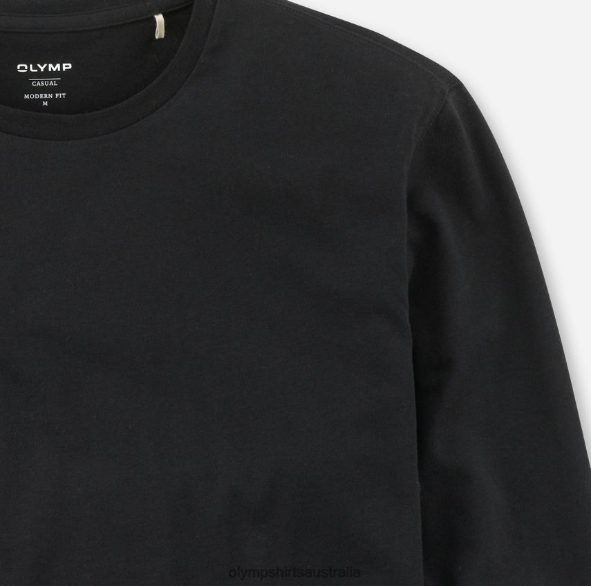 Clothing AU OLYMP Casual Modern Fit, T-Shirt, Black T8882J2066