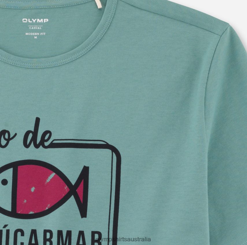 Clothing AU OLYMP Casual Modern Fit, T-Shirt, Crystal Green T8882J2065