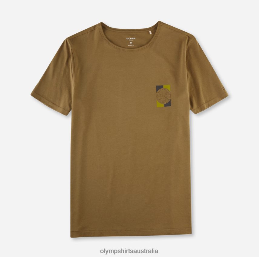 Clothing AU OLYMP Casual Modern Fit, T-Shirt, Khaki T8882J2001