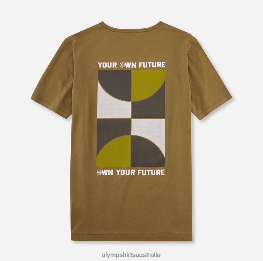 Clothing AU OLYMP Casual Modern Fit, T-Shirt, Khaki T8882J2001