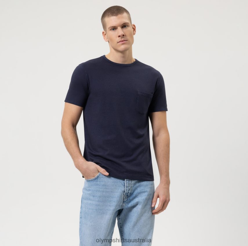 Clothing AU OLYMP Casual Modern Fit, T-Shirt, Marine T8882J2031