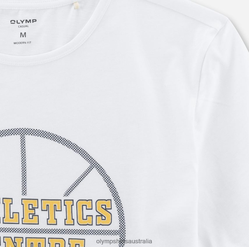 Clothing AU OLYMP Casual Modern Fit, T-Shirt, White T8882J1997