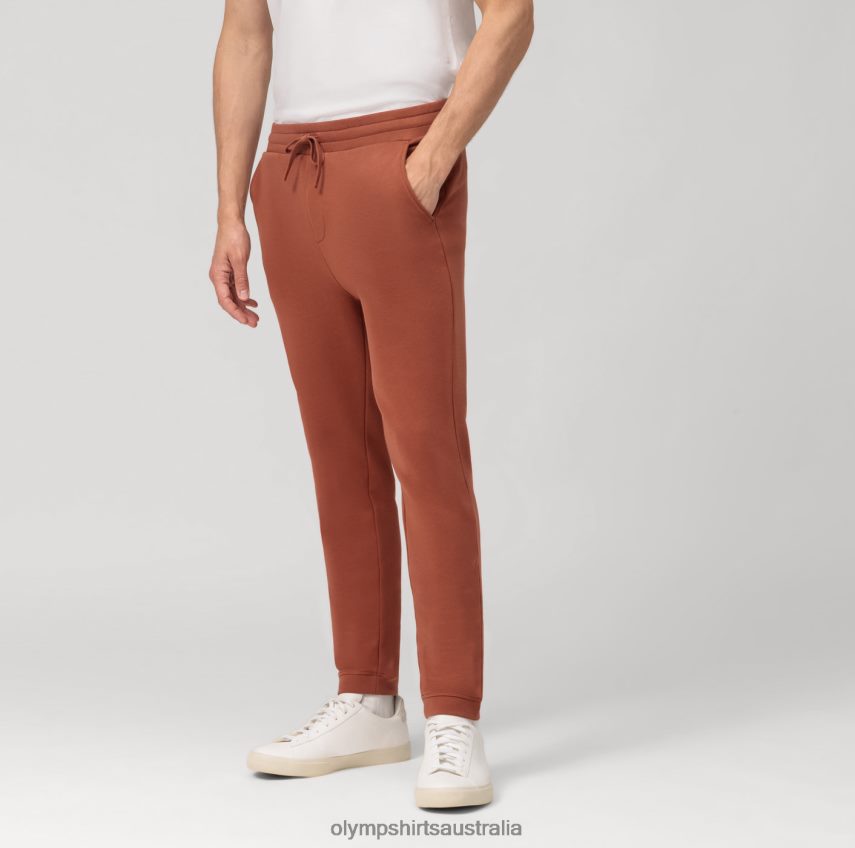 Clothing AU OLYMP Casual Jersey Pants, Brown T8882J2194
