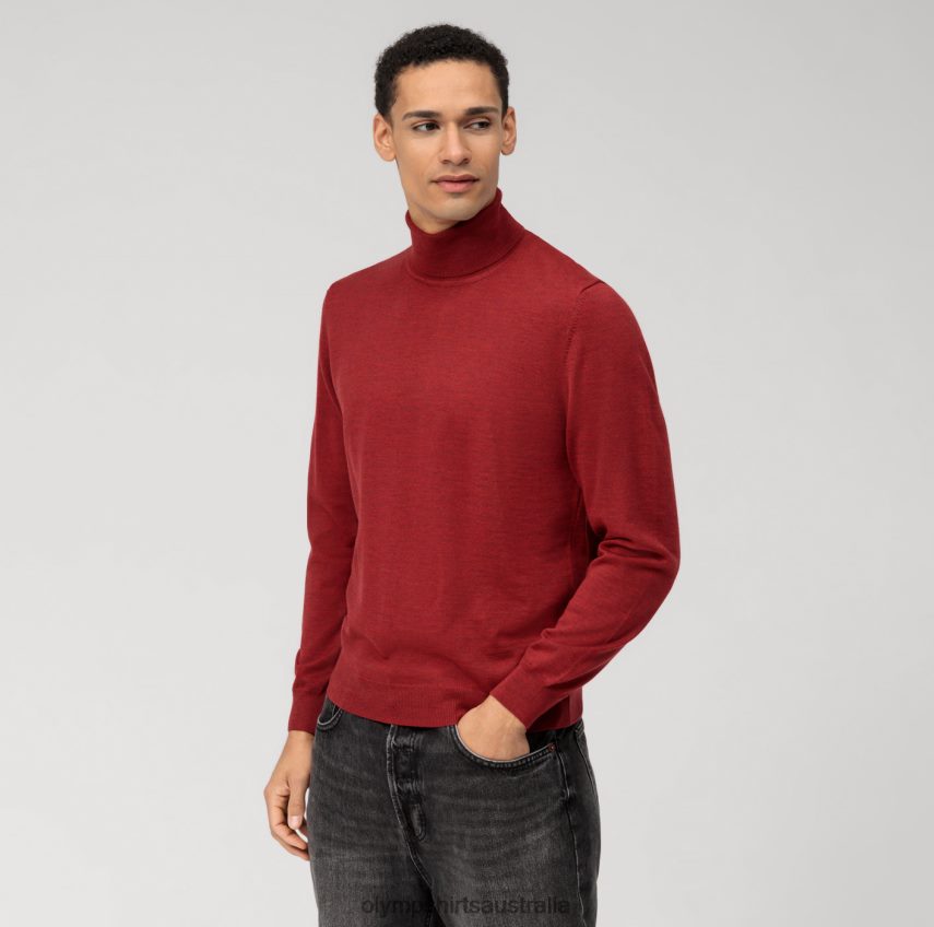 Clothing AU OLYMP Casual Knitwear Turtleneck, Barolo T8882J1883