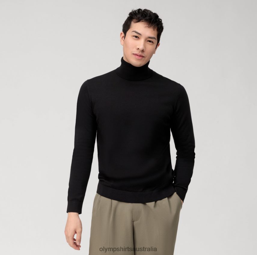 Clothing AU OLYMP Casual Knitwear Turtleneck, Black T8882J1894