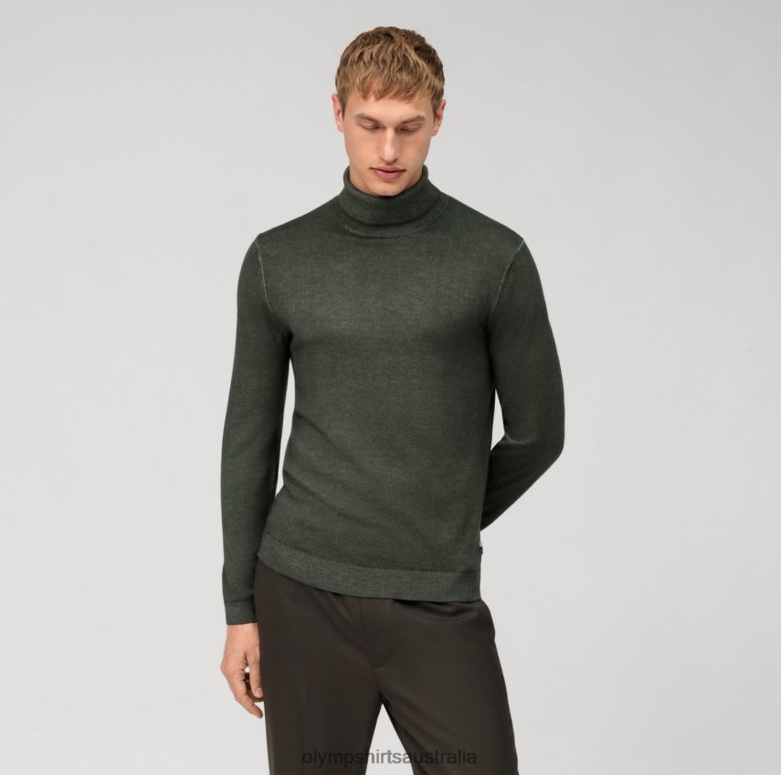 Clothing AU OLYMP Casual Knitwear Turtleneck, Grey Green T8882J1888