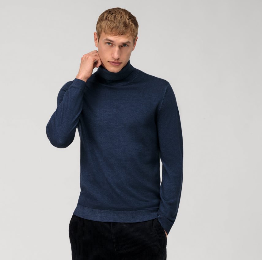 Clothing AU OLYMP Casual Knitwear Turtleneck, Marine T8882J1881