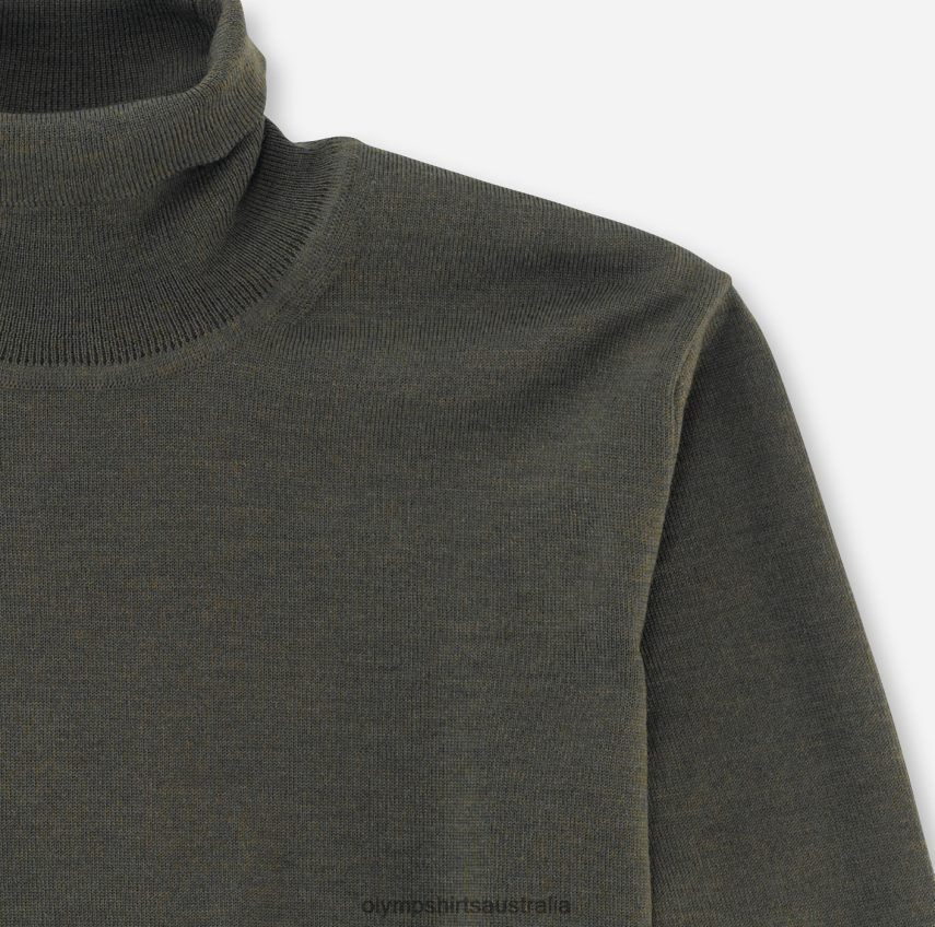 Clothing AU OLYMP Casual Knitwear Turtleneck, Olive T8882J1899