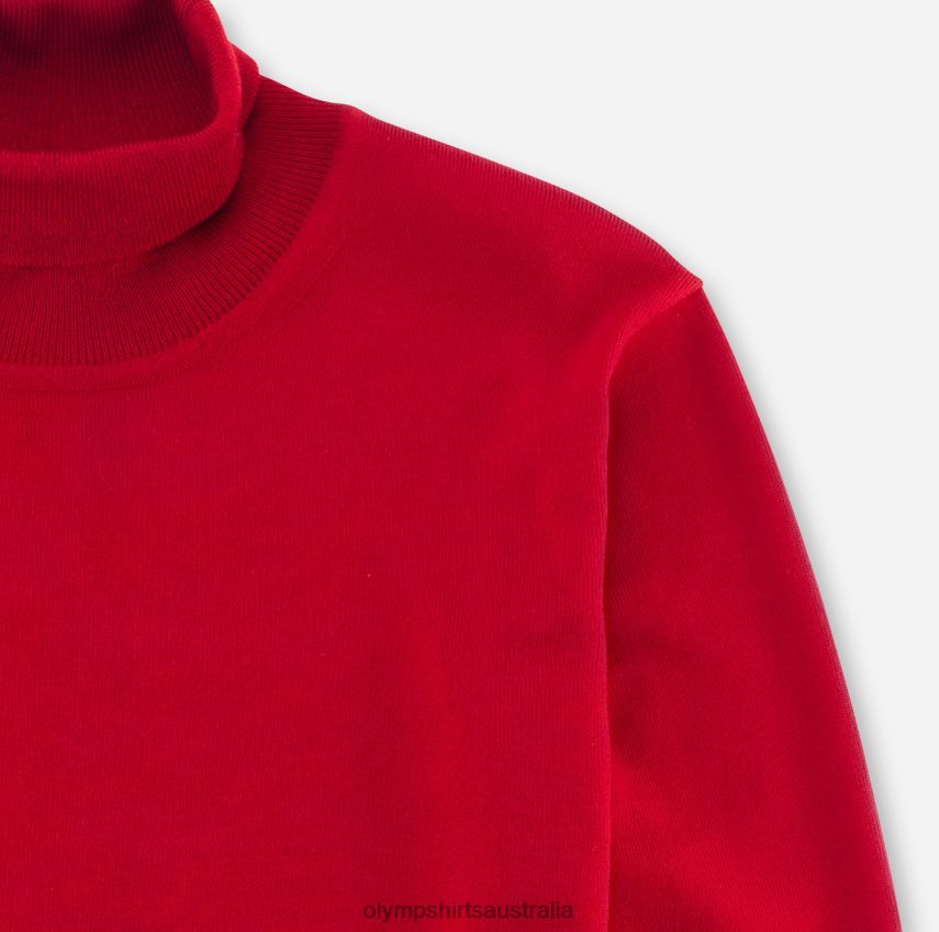 Clothing AU OLYMP Casual Knitwear Turtleneck, Red T8882J1898
