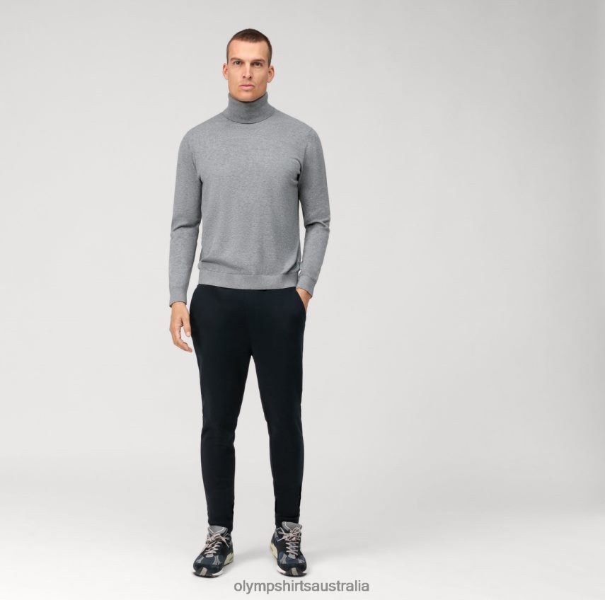Clothing AU OLYMP Casual Knitwear Turtleneck, Silver Grey T8882J1891