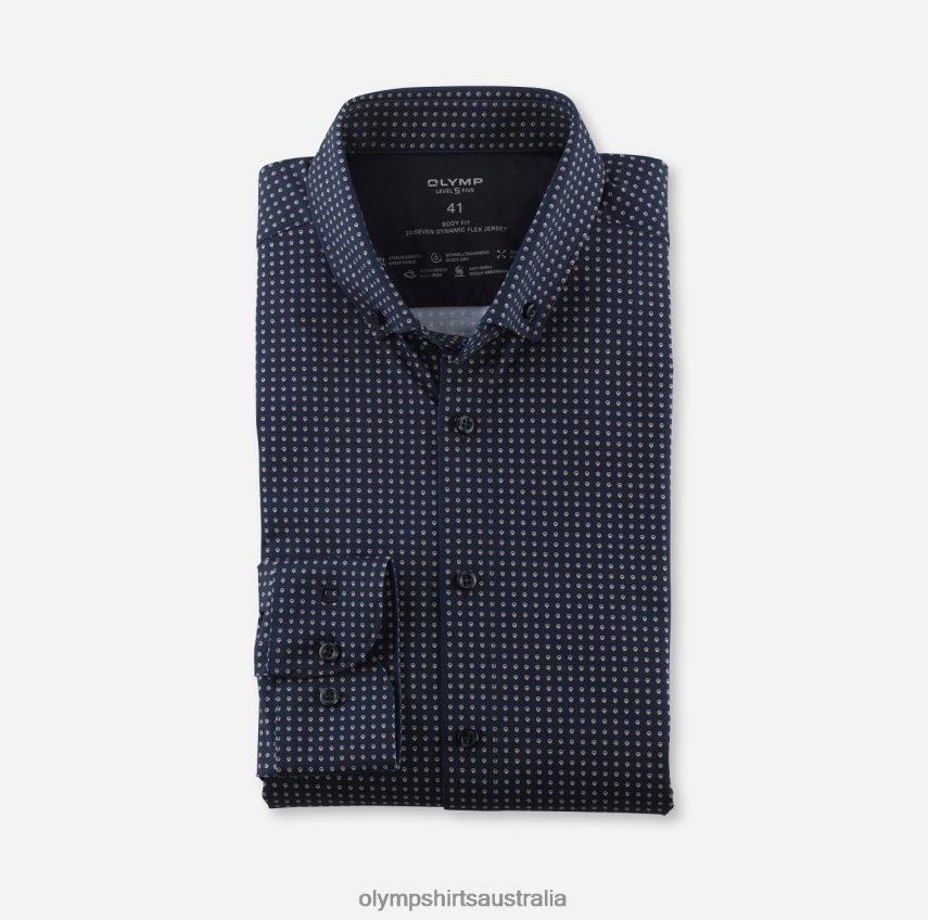 Clothing AU OLYMP Level Five 24/Seven Body Fit, Business Shirt, Button-Down, Natural T8882J577