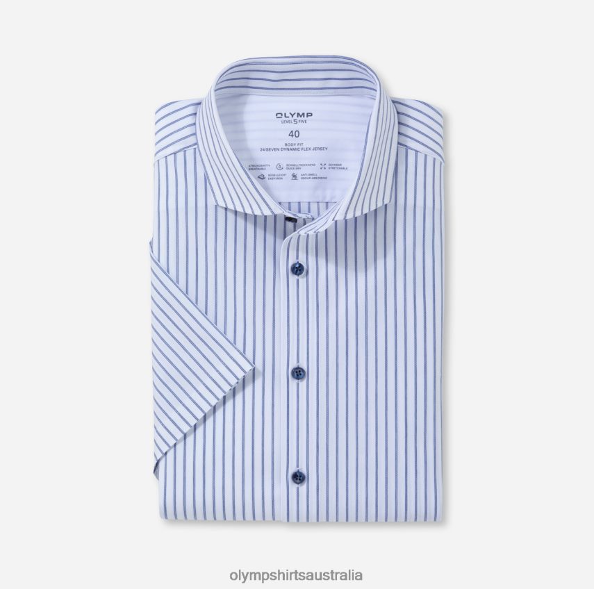 Clothing AU OLYMP Level Five 24/Seven Body Fit, Business Shirt, Cutaway, Royal T8882J541