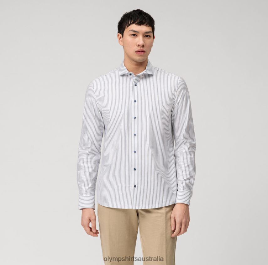 Clothing AU OLYMP Level Five 24/Seven Body Fit, Business Shirt, Cutaway, Royal T8882J640