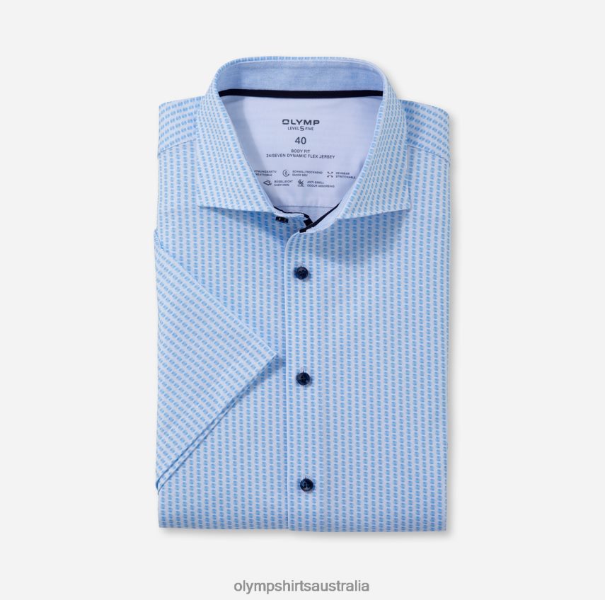 Clothing AU OLYMP Level Five 24/Seven Body Fit, Business Shirt, Kent, Bleu T8882J365