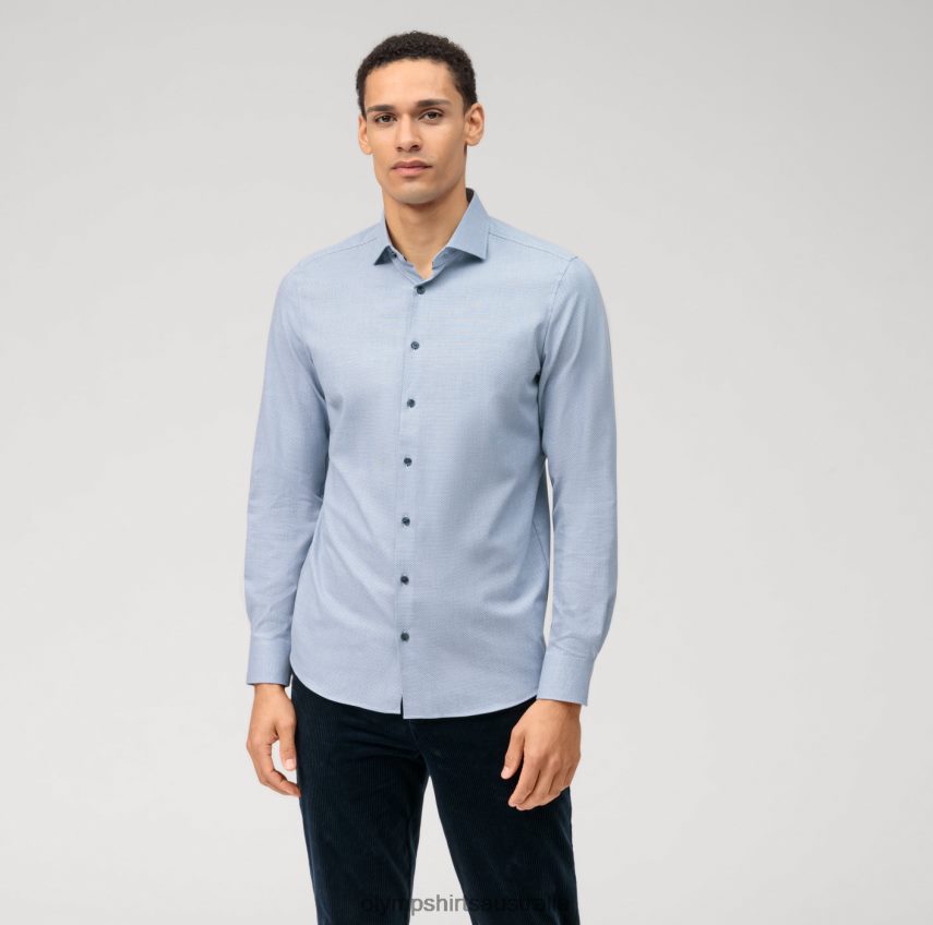 Clothing AU OLYMP Level Five 24/Seven Body Fit, Business Shirt, Kent, Bleu T8882J448