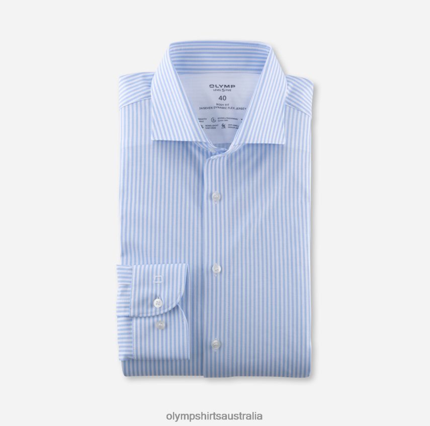 Clothing AU OLYMP Level Five 24/Seven Body Fit, Business Shirt, Kent, Bleu T8882J470