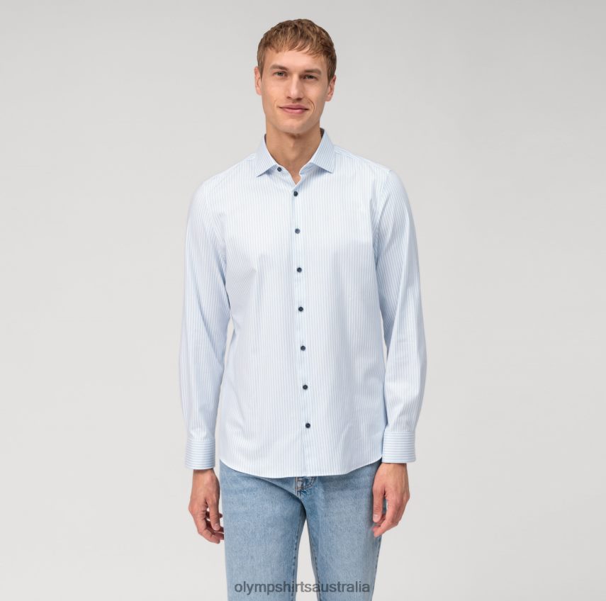 Clothing AU OLYMP Level Five 24/Seven Body Fit, Business Shirt, Kent, Bleu T8882J552